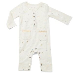 Pehr Cream Celestial One Piece Snap Bodysuit